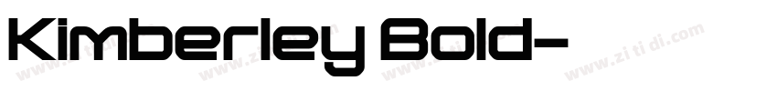 Kimberley Bold字体转换